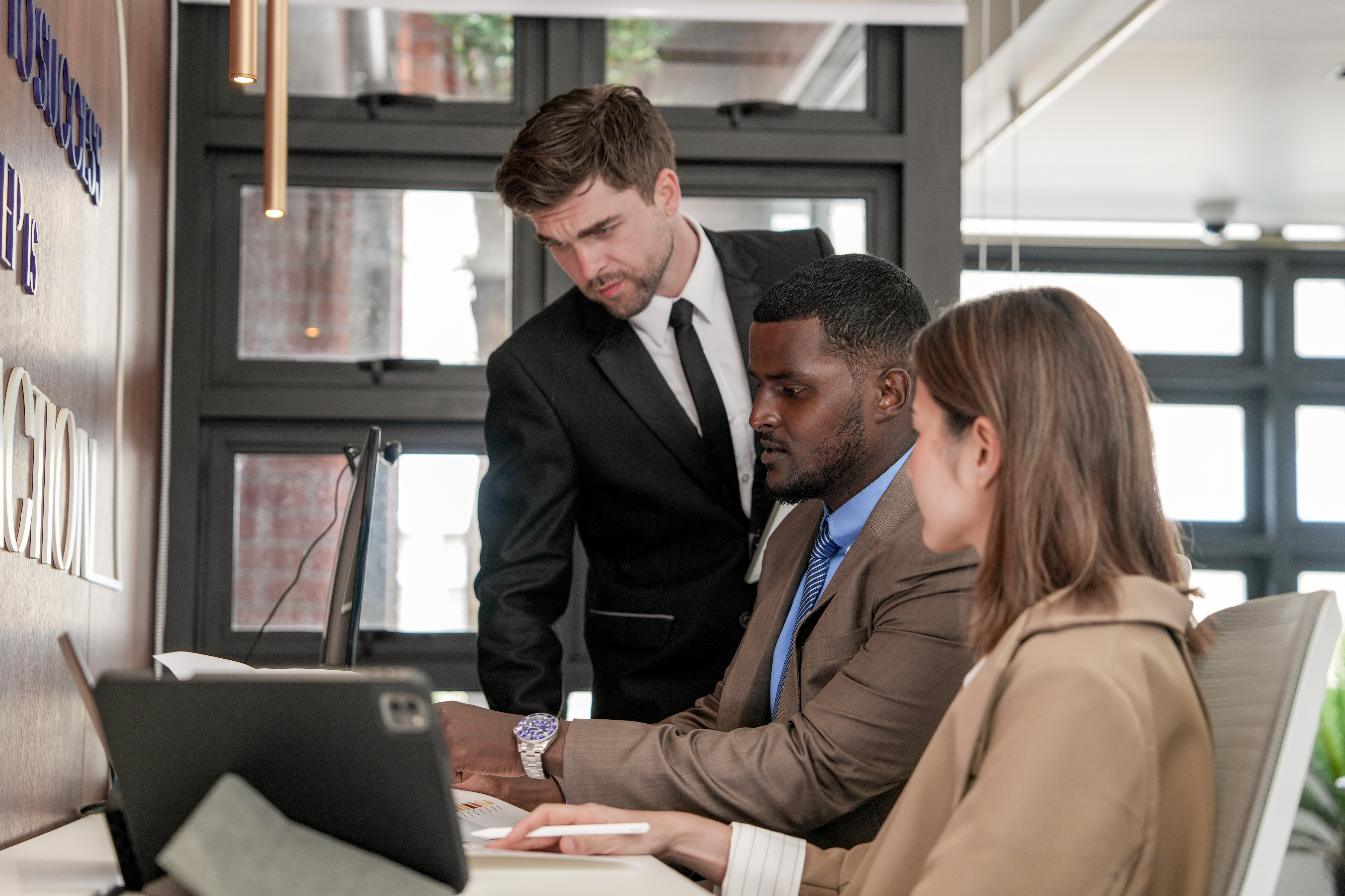 Professional team in modern office environment